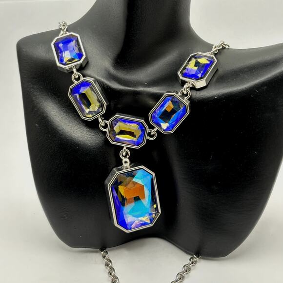 Stunning Blue Crystal Multi Necklace - Picture 1 of 4